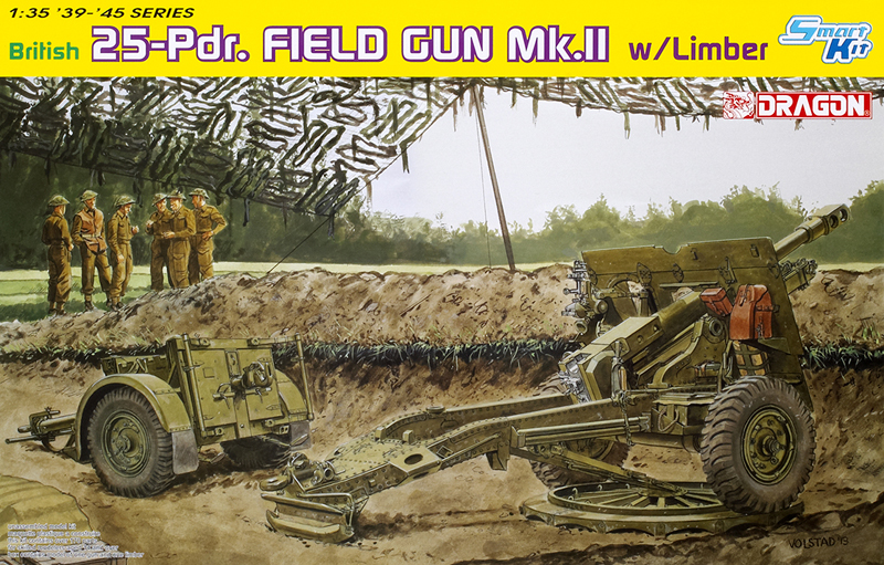 British 25-Pdr. field gun Mk.II with limber