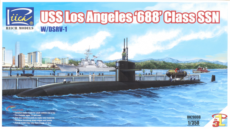 USS Los Angeles 688 Class SSN with DSRV-1