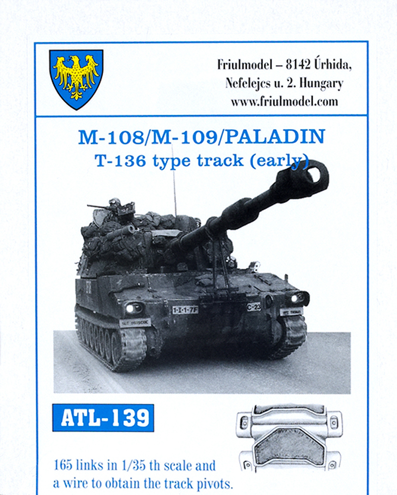 M-108/M-109 Paladine T-136 type track (early)