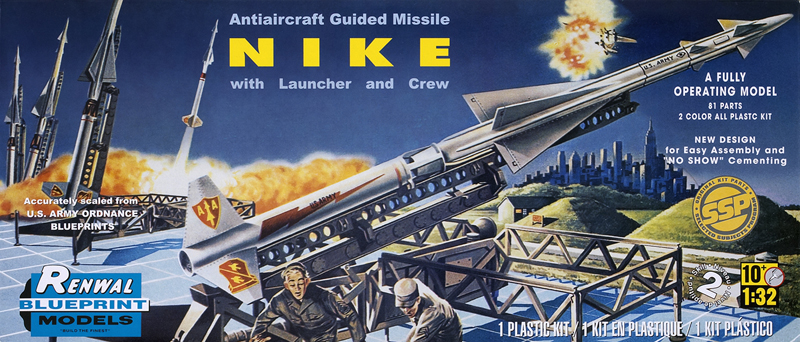 NIKE antiaircraft guided missile with launcher and crew
