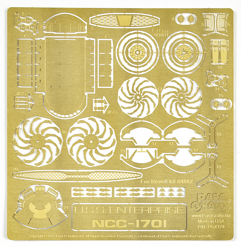 USS Enterprise Star Trek 2009/Star Trek Into Darkness photoetch set