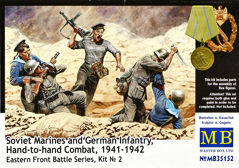 Soviet Marines and German infantry hand-to-hand combat, 1941-1942