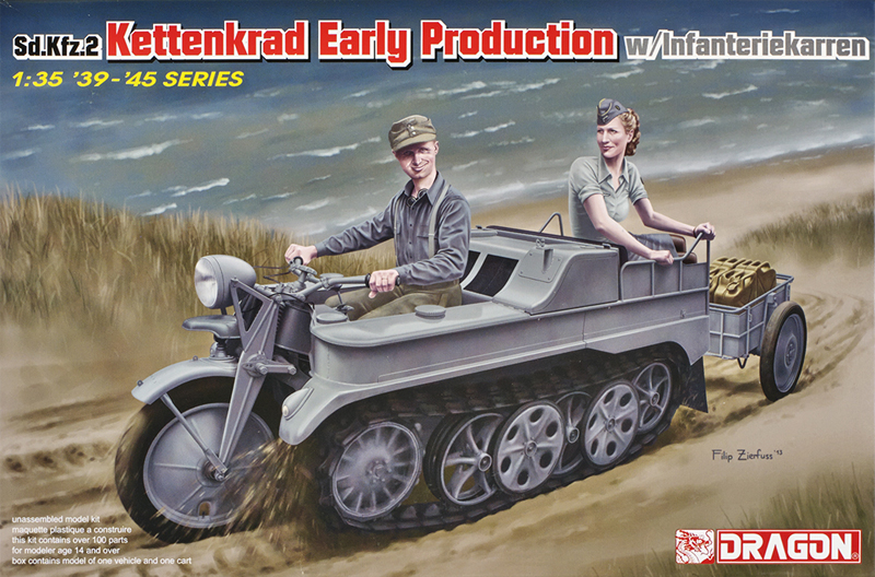 SdKfz.2 Kettenkrad Early Production with Infanteriekarren