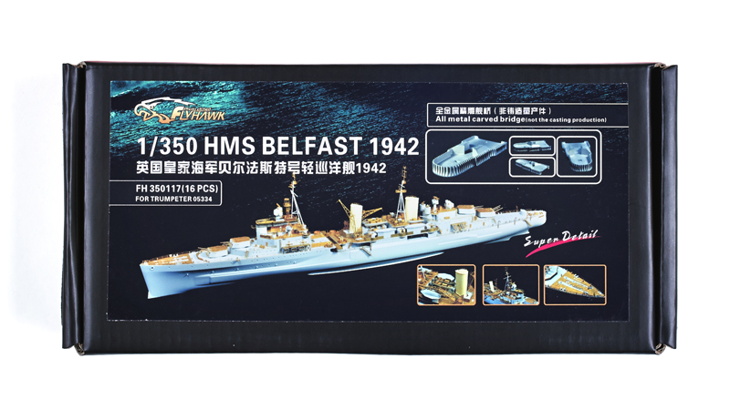 HMS Belfast 1942 photoetched for Trumpeter