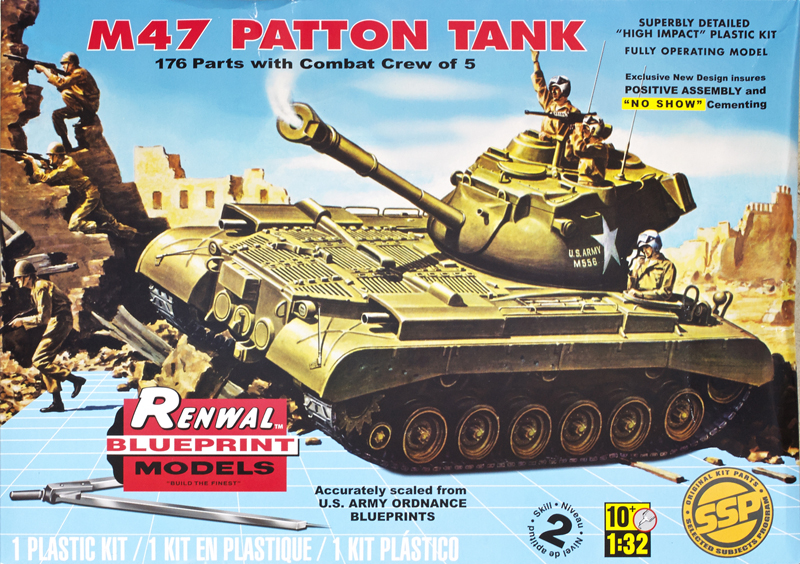 M47 Patton tank with combat crew of 5