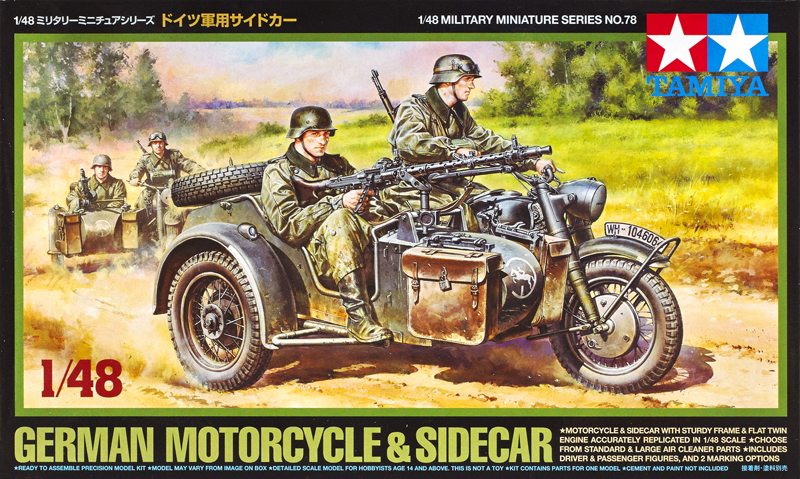 German motorcycles and sidecar