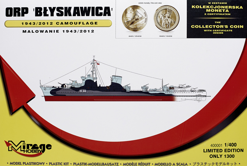 WWII Orp Blyskawica Polish Destroyer 1943