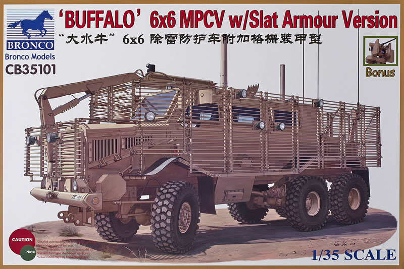 “Buffalo” 6×6 MPCV with slat armour version