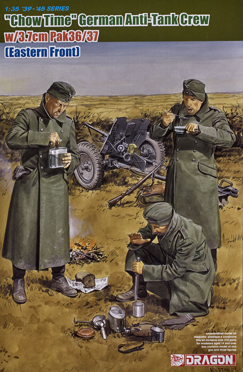 “Chow Time” German anti-tank crew w 3.7cmPak36/37 Eastern Front
