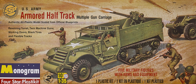 US Army armored half track multiple gun carriage