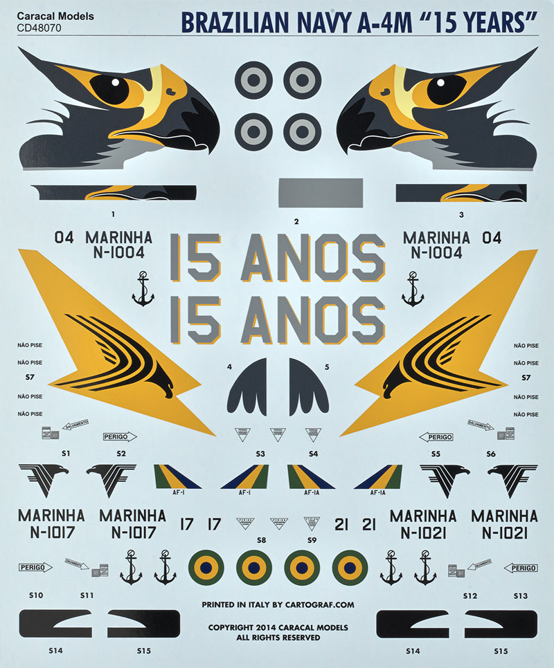 Brazilian Navy AF-1 (A-4M) Skyhawk “15 Years” special scheme