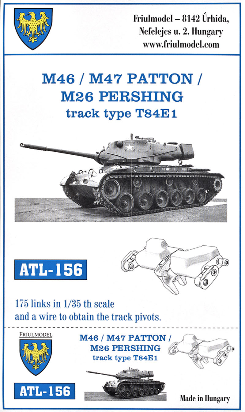 M46, M47 Patton, M26 Pershing track type T84E1