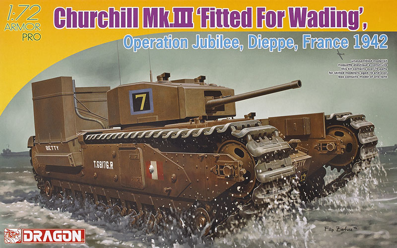 Churchill Mk.III “Fitted for Wading” Operation Jubilee, Dieppe, France 1942