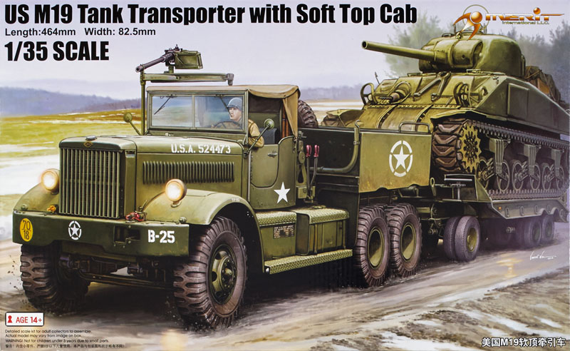 US M19 tank transporter with soft top cab