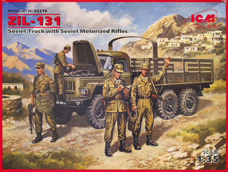 Soviet truck with Soviet motorized rifles ZiL-131