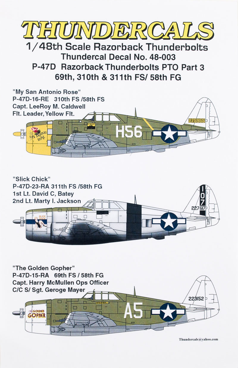 P047D Razorback Thunderbolts PTO Part 3 69th, 310th & 311th FS/58th FG
