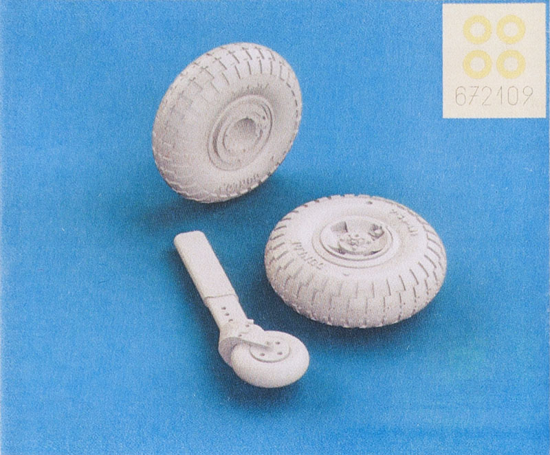 Spitfire Mk.IX wheels, 4-spoke with pattern for Eduard
