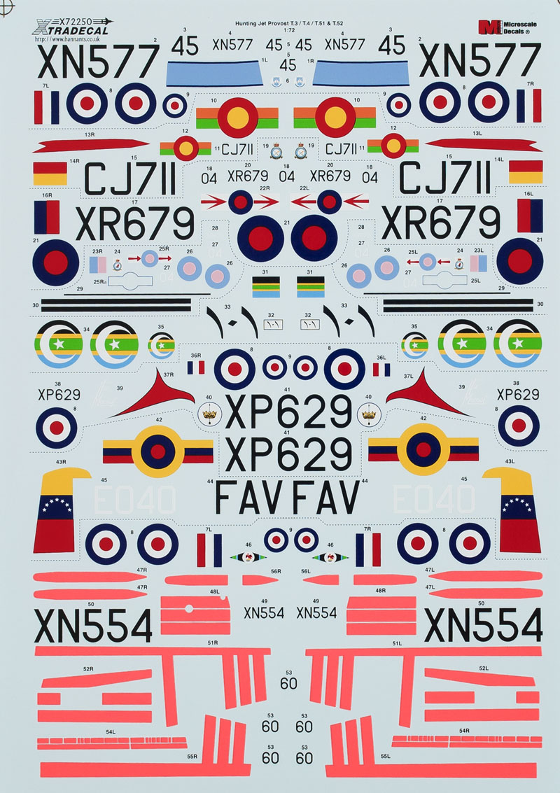 Hunting Jet Provost T.3/T.3a/T4/T51/T52 for Airfix