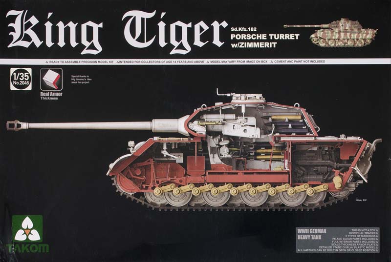 King Tiger SdKfz.182 Porsche turret with Zimmerit