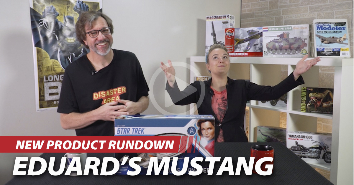 Eduard’s Mustang, Voiio’s Abrams, Revell Germany’s Voyager, Tamiya’s Lightning