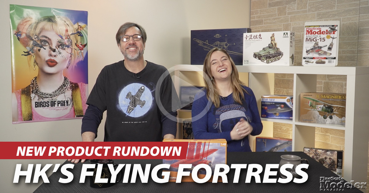 HK Models B-17G Flying Fortress, Tamiya Soviet T-55, & Dora Wings Lockheed Vega 5b