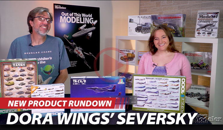 Dora Wings’ Seversky, HobbyBoss’ T-60, Zvezda’s Shchuka-class sub, and Italeri’s TR-1