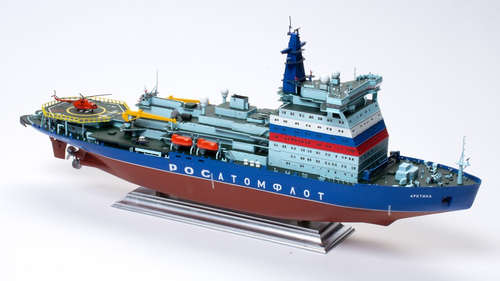Zvezda 1/350 scale “Arktika” Russian icebreaker plastic model kit review