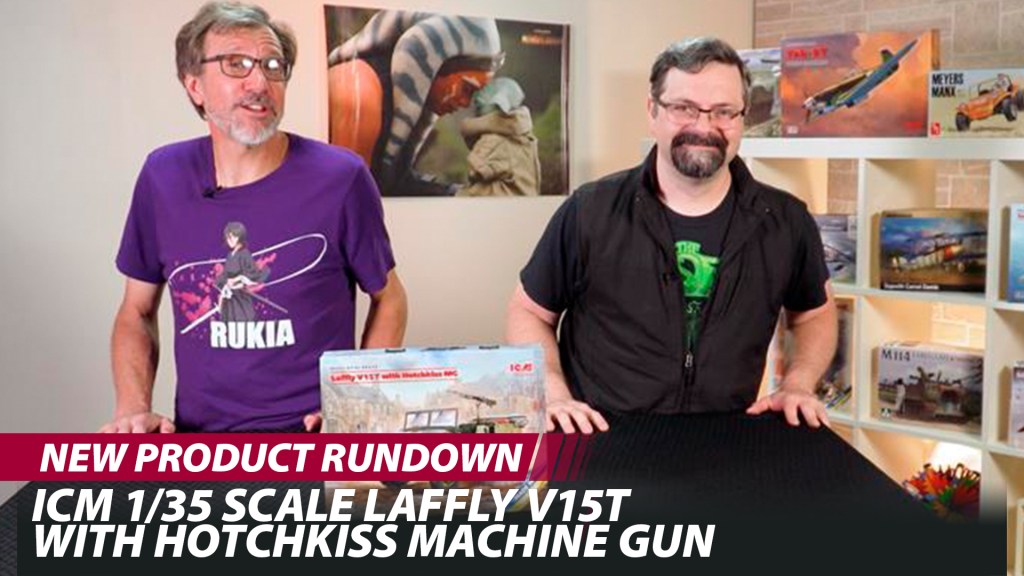 FineScale Modeler unboxes the ICM 1/35 scale Laffly V15T with Hotchkiss machine gun, Eduard 1/72 scale Avia S-199 bubble canopy, MPC 1/25 scale Chevy Caprice with trailer, and more!