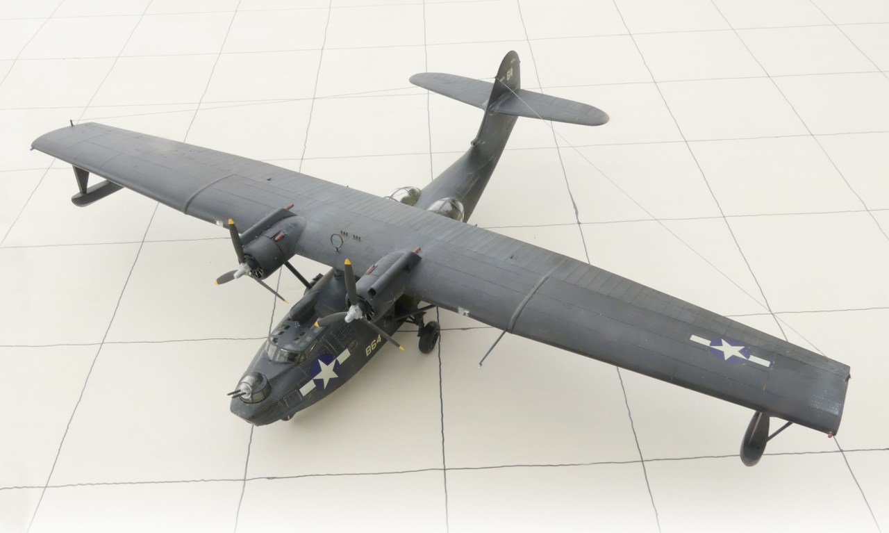 Easy techniques for painting an interesting black scheme on a PBY-5A