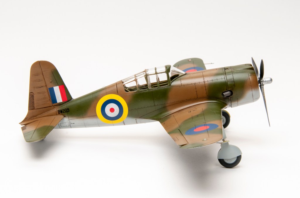 Dora Wings 1/48 scale Vultee Vanguard Mk.I/J10 plastic model kit review