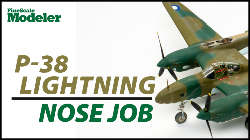 Convert a Tamiya P-38 Lightning to a recon bird with resin parts