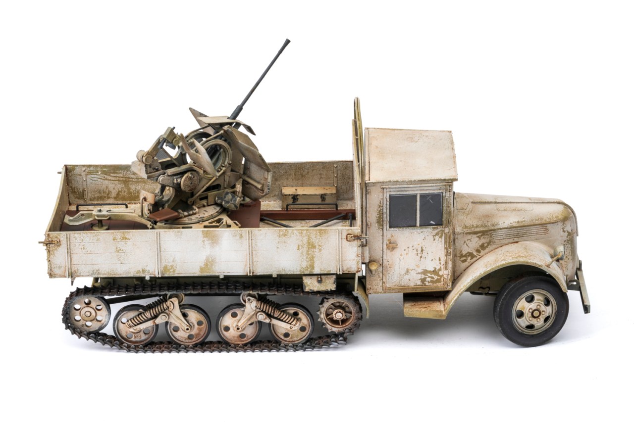 ICM 1/35 scale SdKfz 3b with Flak 38 plastic model kit review
