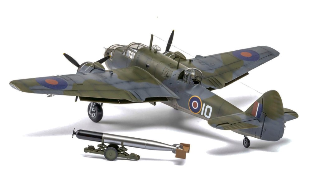 ICM 1/48 scale Bristol Beaufort Mk.IA torpedo bomber plastic model kit review