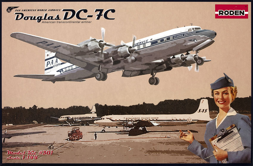Amazon.com: Roden 1/144 DC-7C Japan Air Lines Kit : Arts