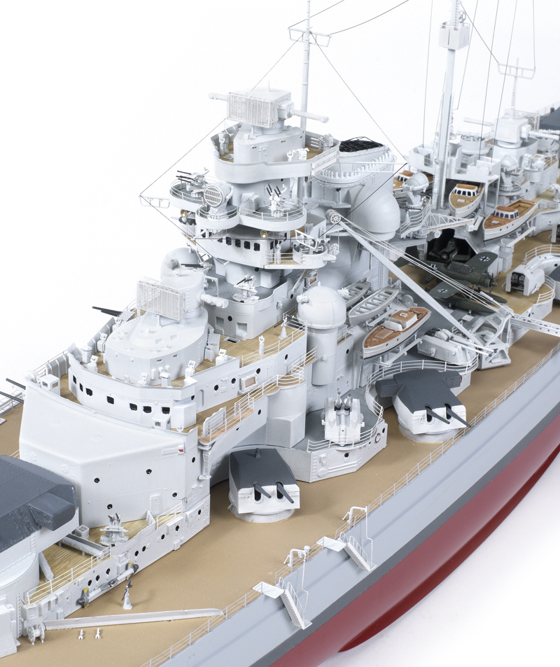1/350 Wooden Bismarck battleship warship Deck unassembled DIY Upgrade parts 
