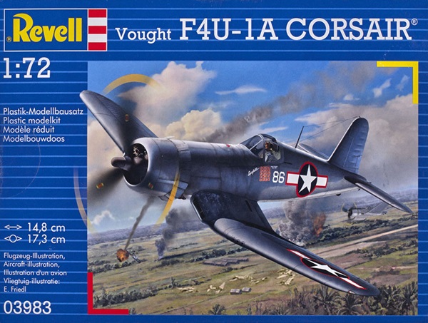 Revell 03917 - Modellino Aereo F4U-1B Corsair Royal Navy, Scala 1:72, Livello 4, Kit Dettagliato
