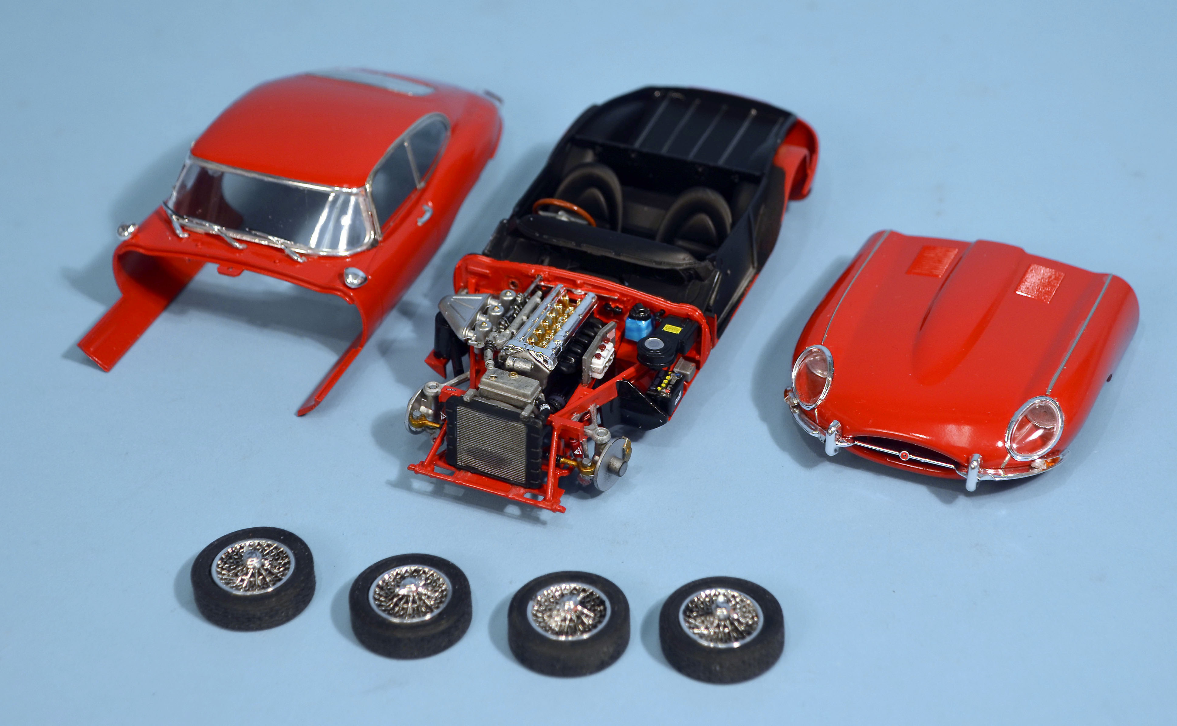 Build review of the Revell E-Type Jaguar scale model car kit 