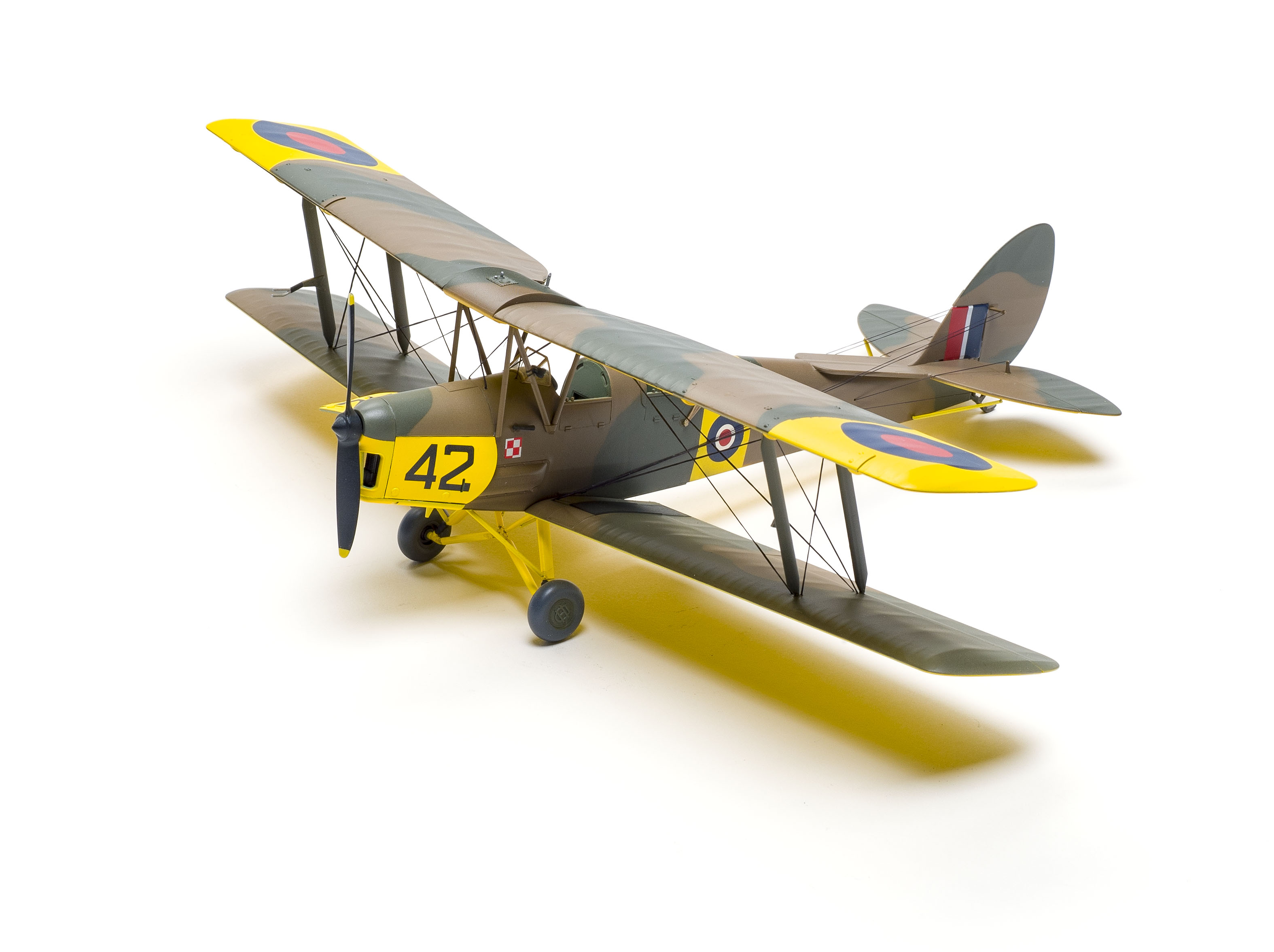 Biplane Fold-Up Cardboard Aircraft Model DIY Build Hobby Airplane Kit BROWN 