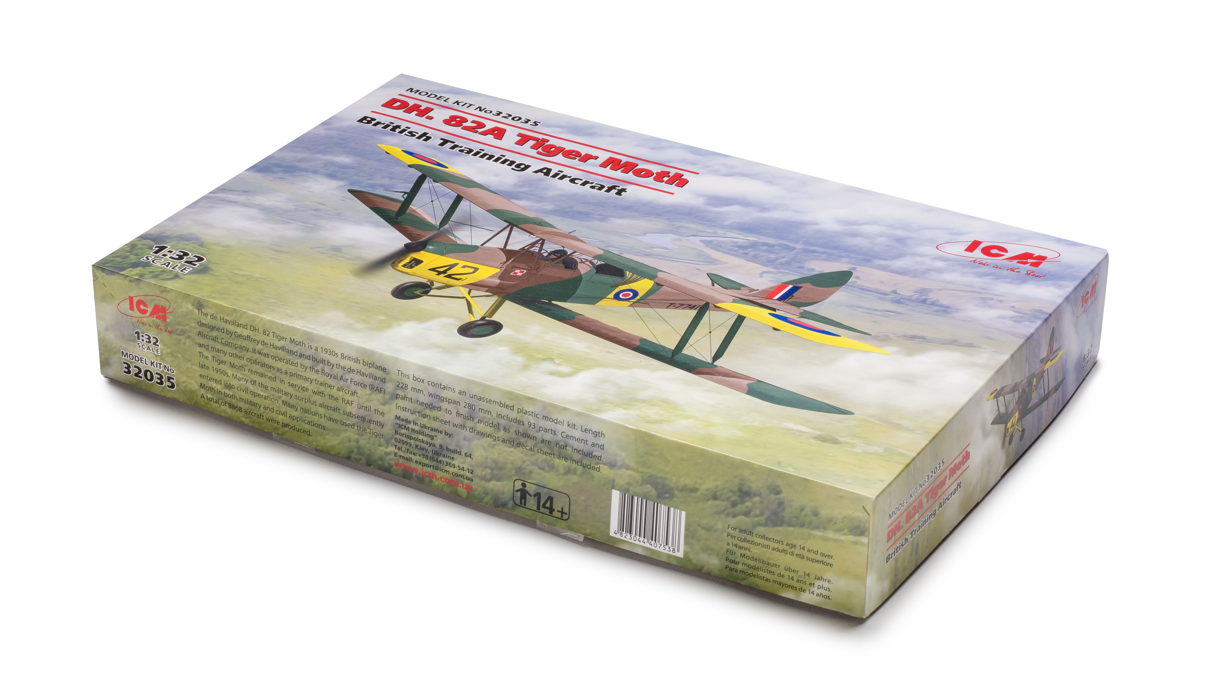 Build review of the ICM DH.82A Tiger Moth scale model aircraft kit