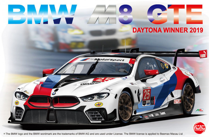 NuNu Models 1/24 scale BMW M8 GTE 2019 Daytona Winner plastic