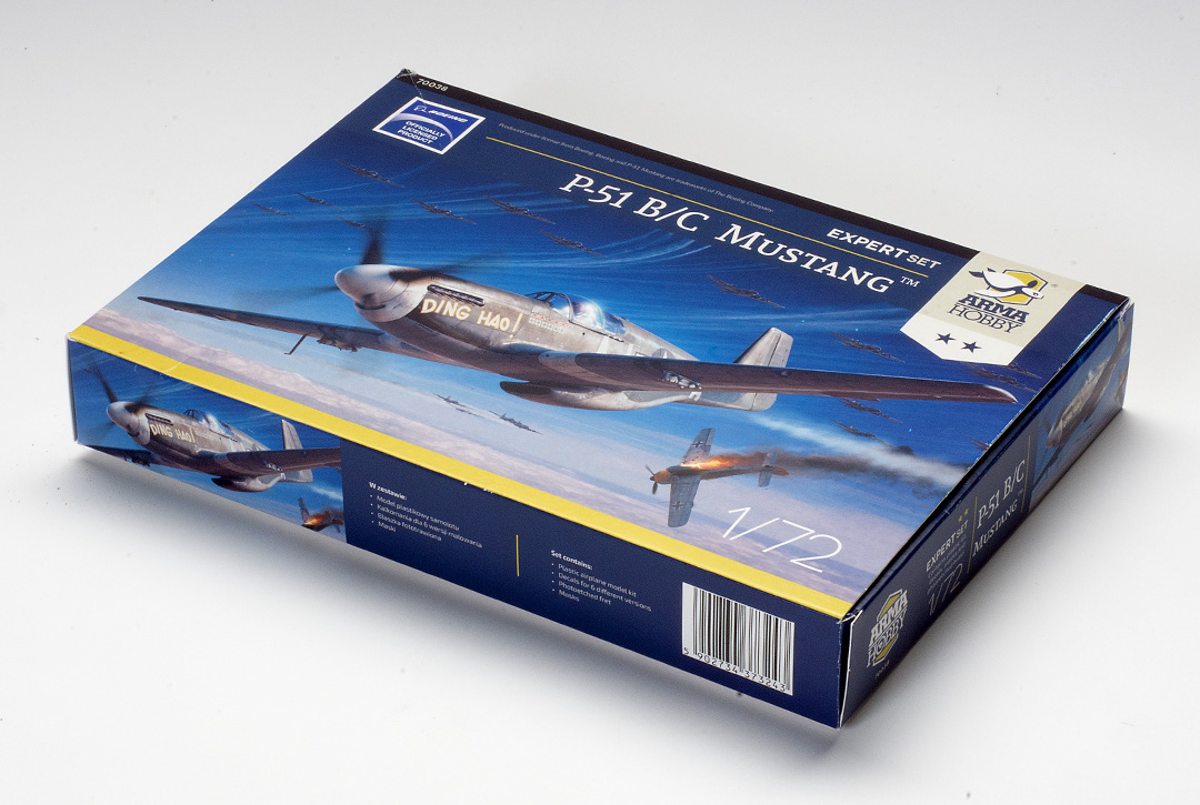 Arma Hobby 1/72 scale P-51B/C Mustang plastic model kit review