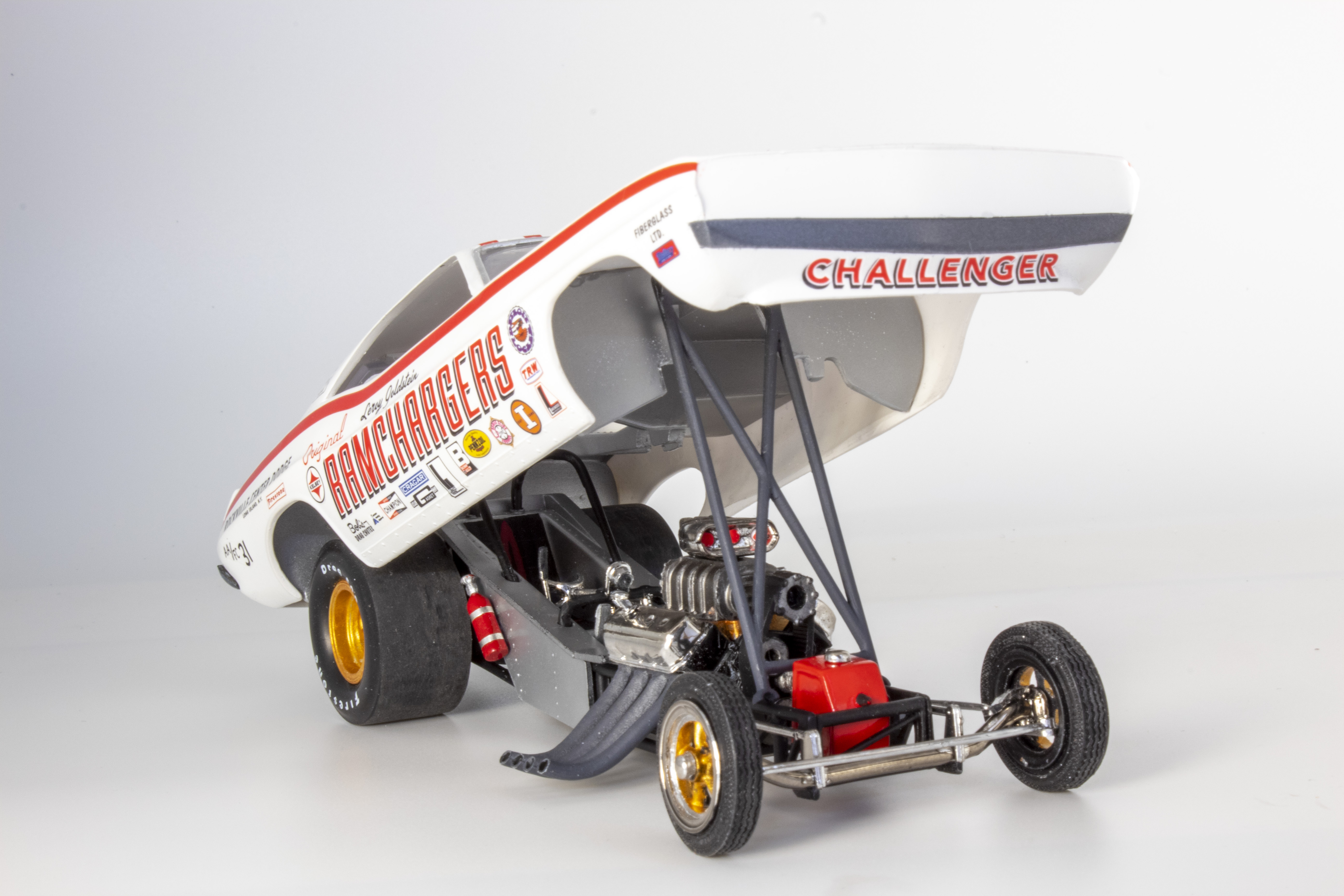 MPC 1/25 scale Ramchargers Funny Car plastic model kit review 