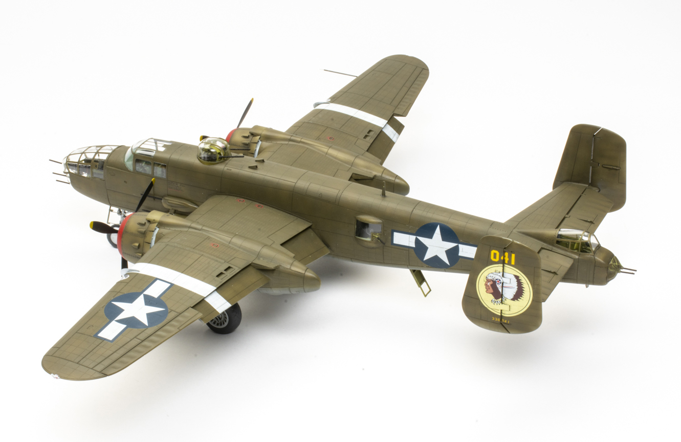 HK Models 1/48 scale B-25J Mitchell “Glazed Nose” plastic model 