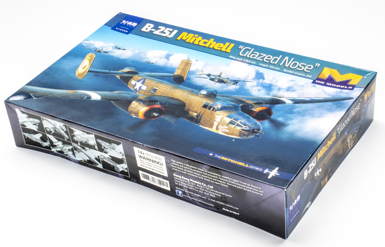 HK Models 1/48 scale B-25J Mitchell “Glazed Nose” plastic model