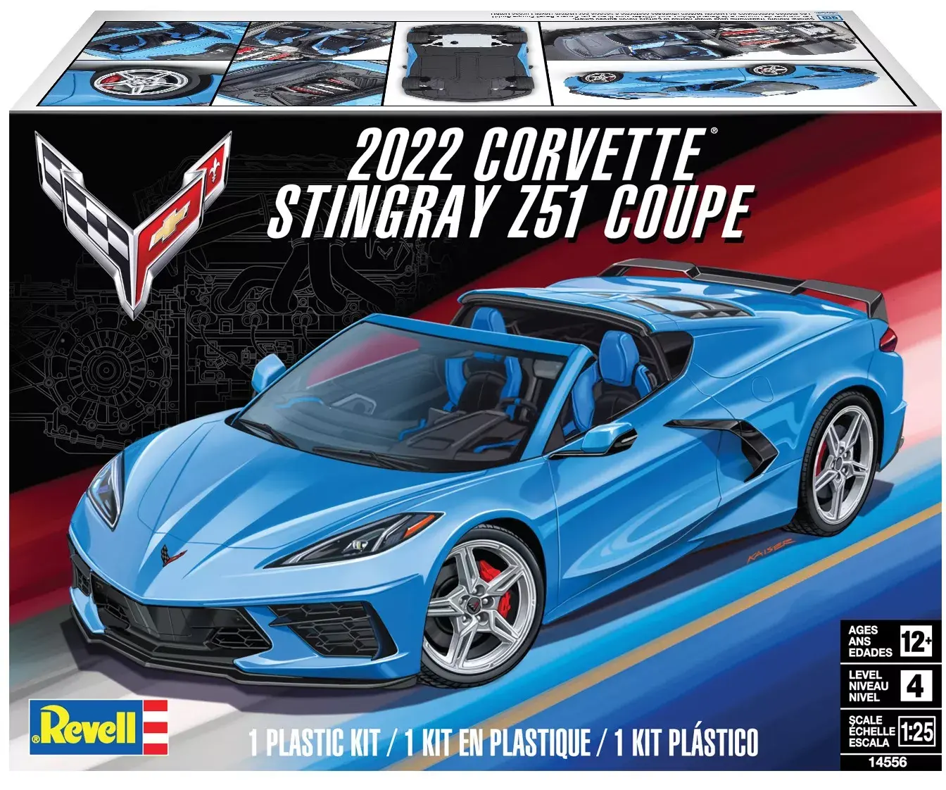 Revell 1/25 scale 2022 Corvette Stingray Z51 Coupe plastic model