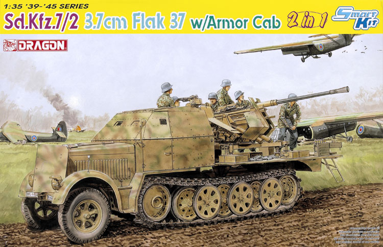 Dragon 1/35 scale SdKfz 7/2 3.7cm mit FlaK 37 halftrack