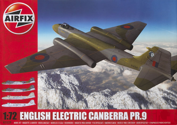 Airfix 1/72 scale English Electric Canberra PR.9 aircraft