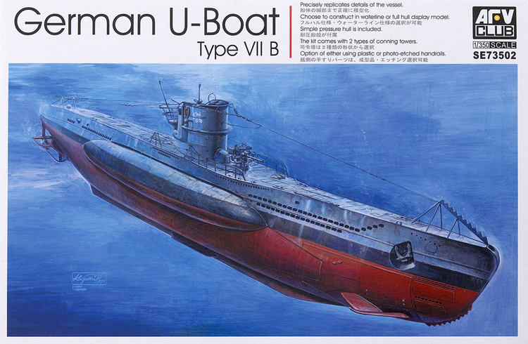 AFV 1/350 Club U-boat Type VIIB submarine product box