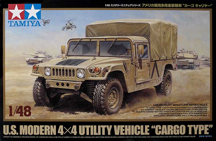Tamiya 1/48 scale U.S. Modern 4x4, Cargo