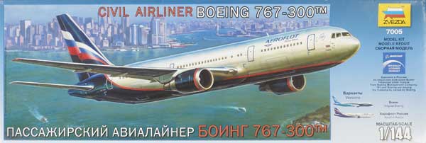 Zvezda 1/144 scale Boeing 767-300 airliner